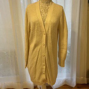 CAbi Yellow Button-Up Cardigan Sweater